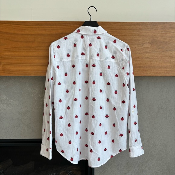 NWT Maeve by Anthropologie Classic Lady Bug Buttondown, Size L - Picture 11 of 13